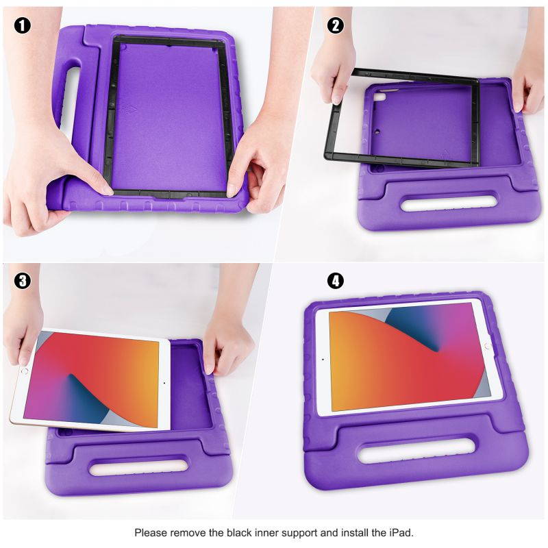 Donwell For iPad 7th Generation 8th Generation 10.2 inch 2019/2020 Cover Case for Kids Durable Shockproof Protective Handle Stand Case with Kickstands for iPad 7/8/Air 3rd Gen