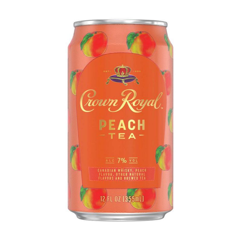 Crown Royal Peach Tea Whisky Cocktail - 4pk/12 fl oz Cans