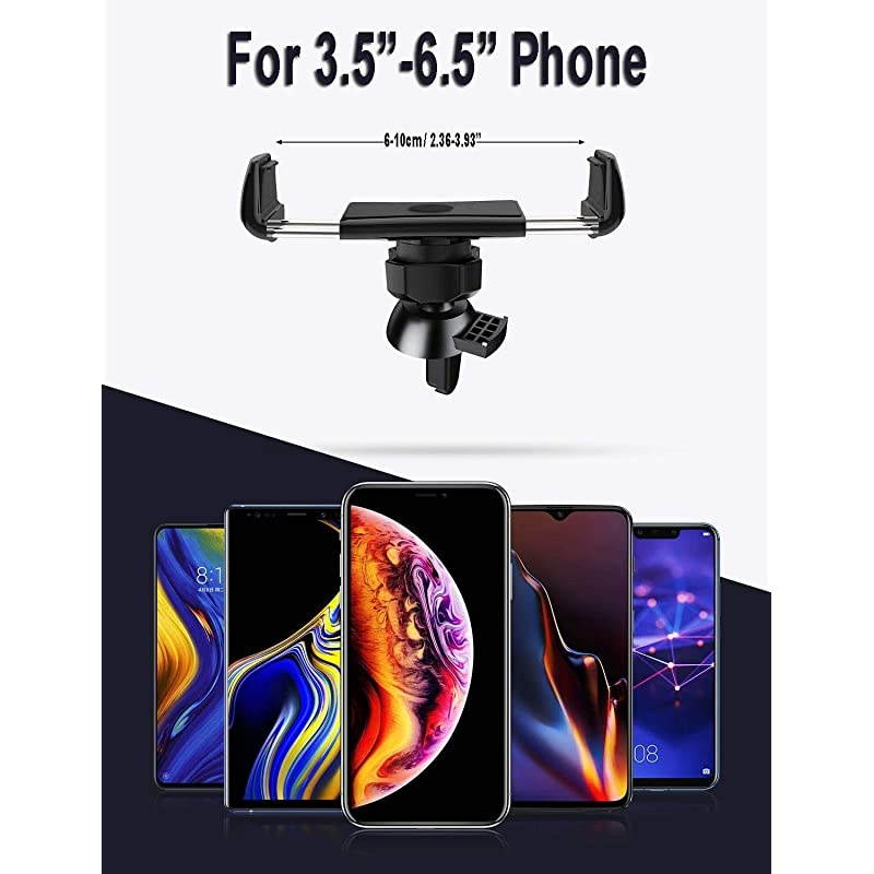 Air Vent Phone Holder  Universal Car Phone Mount for Air Vent One Step Mounting Car Mount 360&deg; Rotatable Car Cradle for Cellphone and All Smartphones Up to 65quot