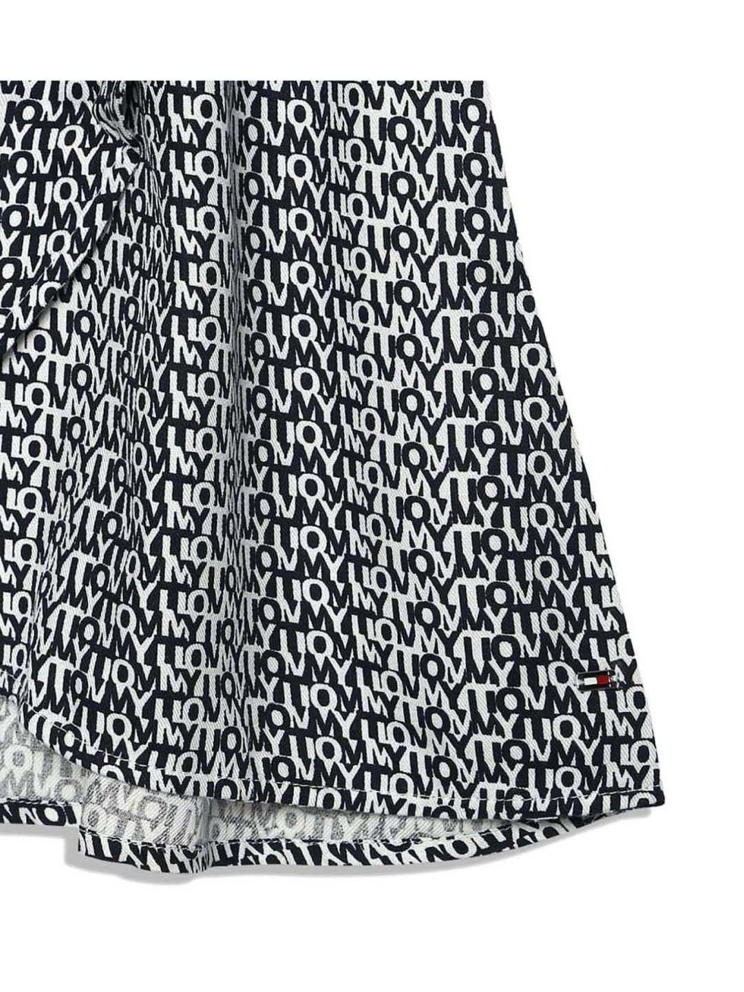 Tommy Hilfiger Kids White & Desert Sky Logo Full Sleeves Dress