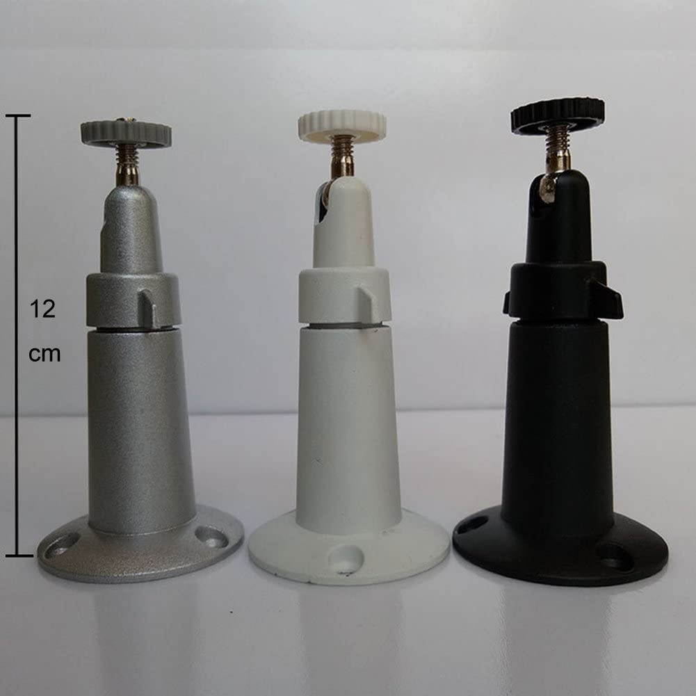 Security Housing Mount Bracket Adjustable Indoor Outdoor Mount Threads Swivel Security Camera Mount for CCTV Camera (Black)