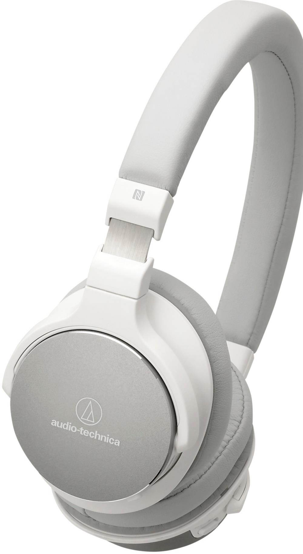 Audio Technica Hi-Res Wireless On-Ear Headphones with Mic & Controls, White (ATH-SR5BTWH)