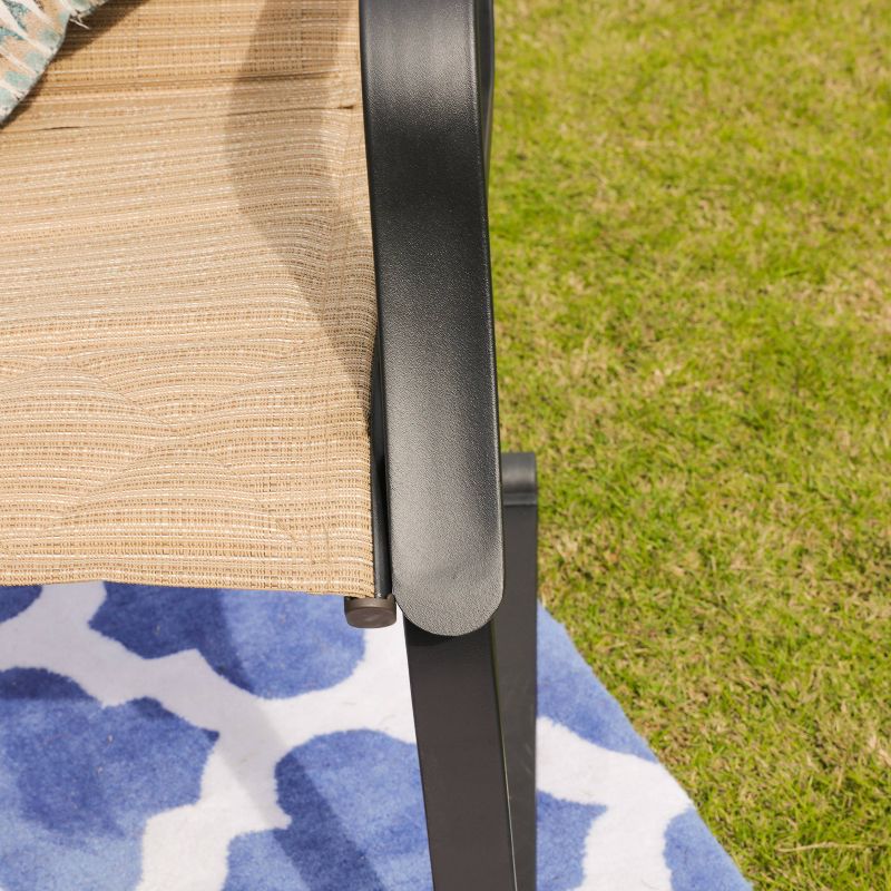 3pc Steel Patio Seating Sets Cream - Lokatse