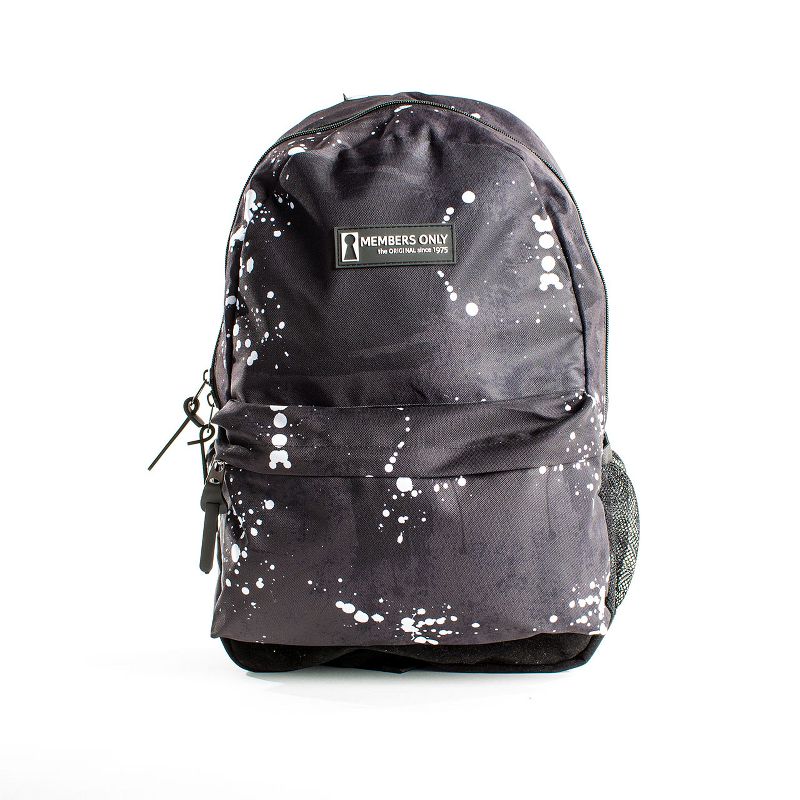 Members Only Men's Splatter Print Backpack Black.