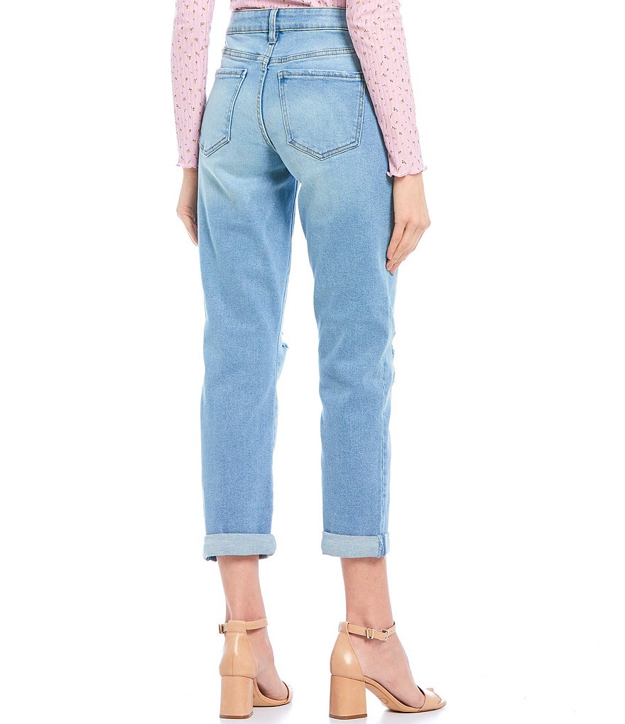 Celebrity Pink Destructed Cropped Skinny Jeans