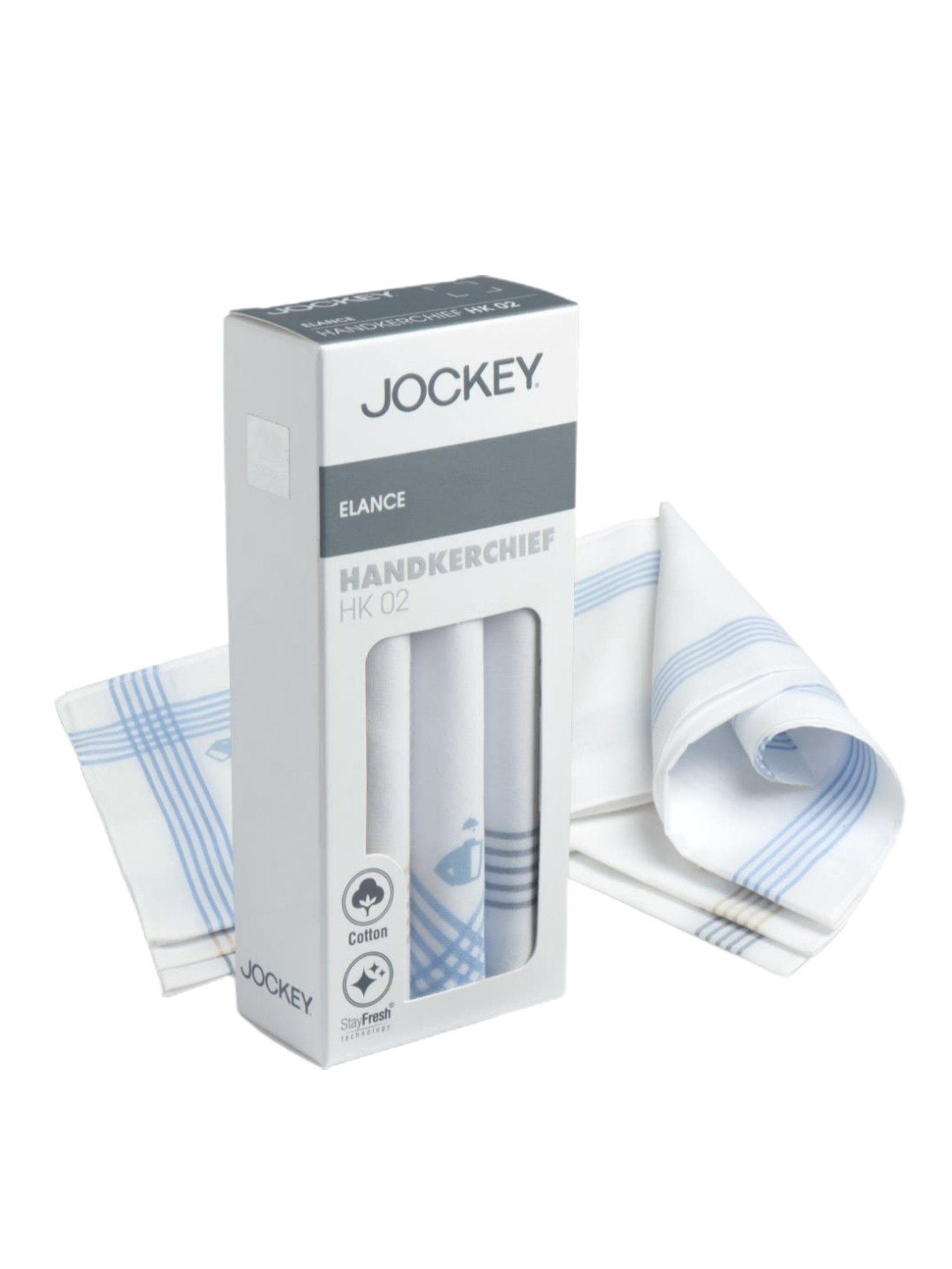 Jockey White Striped Handkerchief Pack of 3