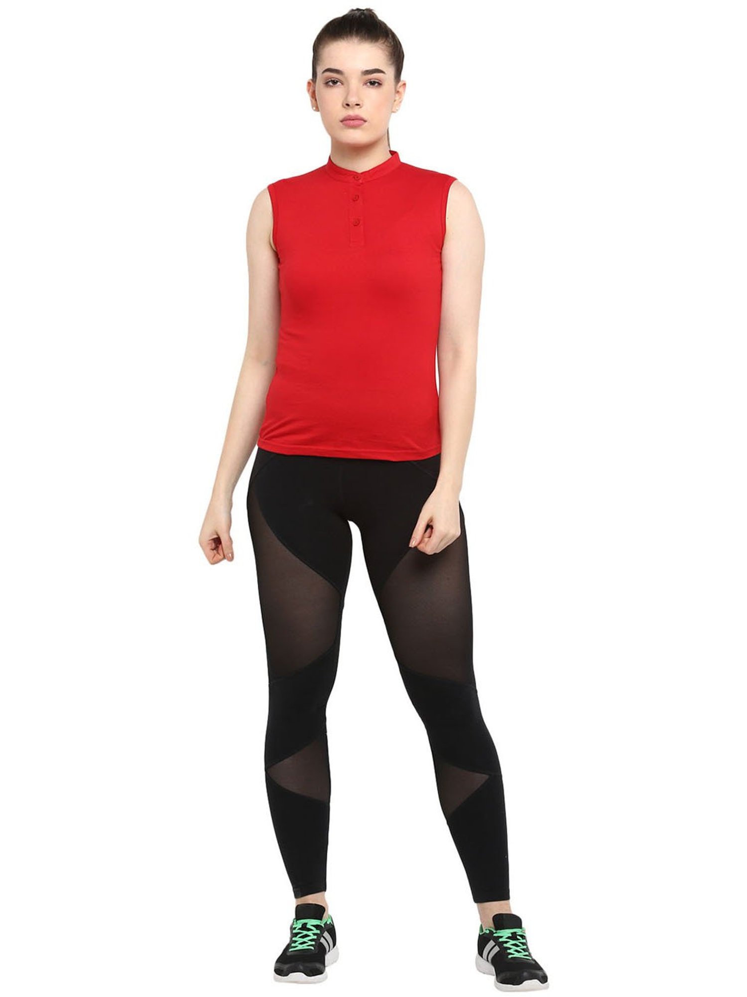 Appulse Red Cotton Slim Fit T-Shirt