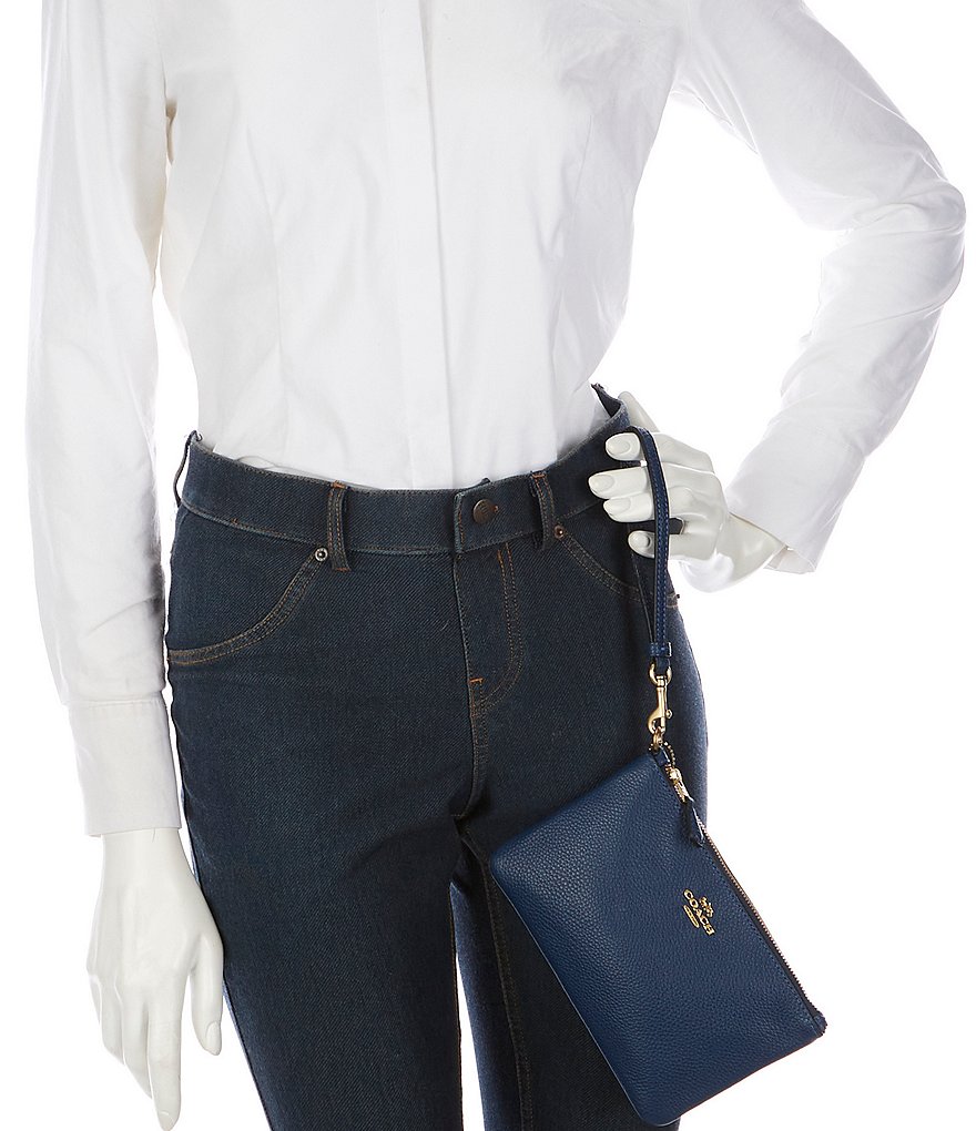 HOBO Link Leather Zip Wristlet