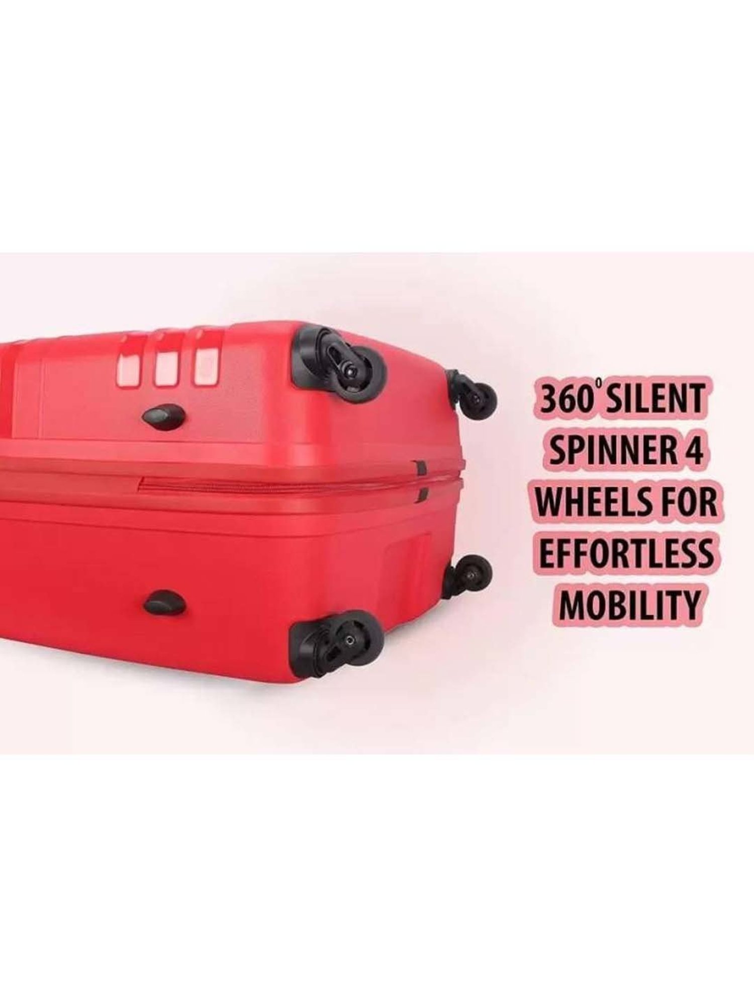 Aristocrat Jet Fiery Red Striped Trolley Bag Pack of 3 - 53cms, 63cms & 73cms