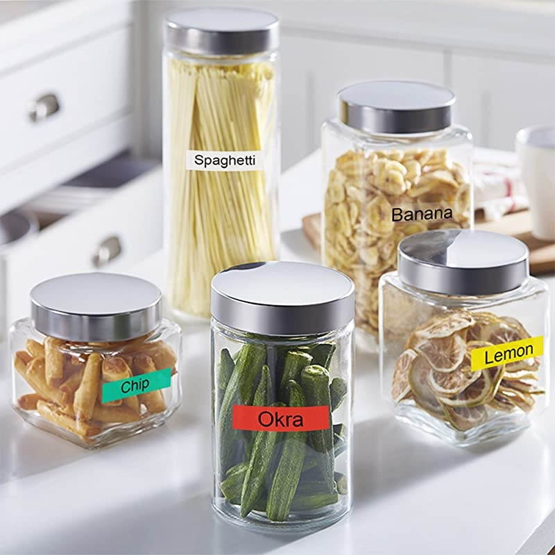 Compatible Color Tz Label Replace for Brother Ptouch Label Maker Tze Tape 12mm 047 Inch Laminated Black on WhiteClearBlue RedYellowGreen for Ptouch D200 PTD210 PTD400 PTD600 6P