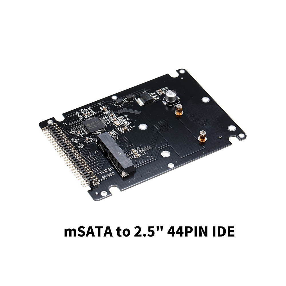 mSATA to 2.5" 44PIN PATA/IDE SSD HDD mSATA to PATA Converter Adapter Enclosure (Case Included)