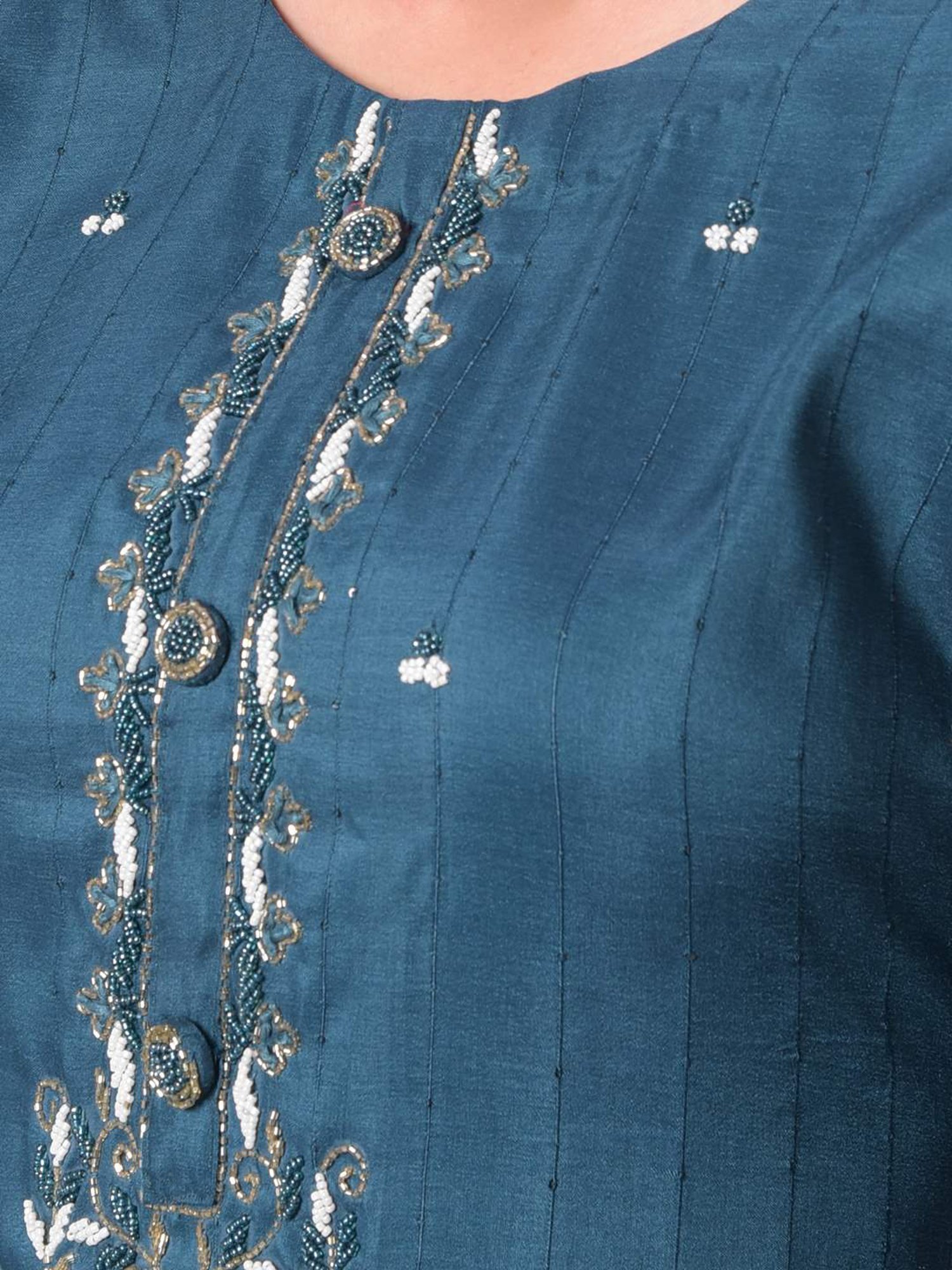 Dollar Missy Blue Embellished Kurta With Pants