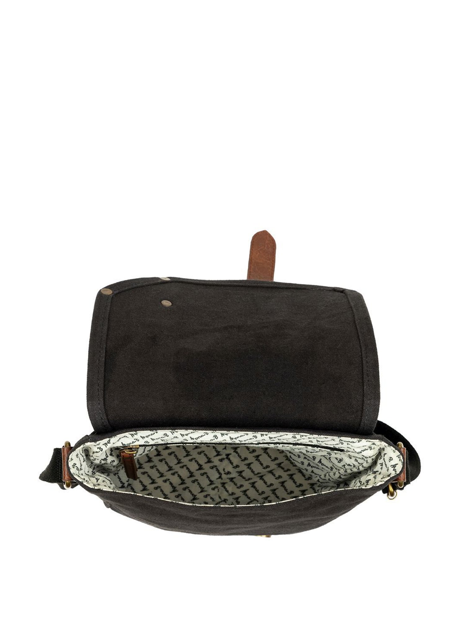 Mona B Black Solid Medium Cross Body Bag