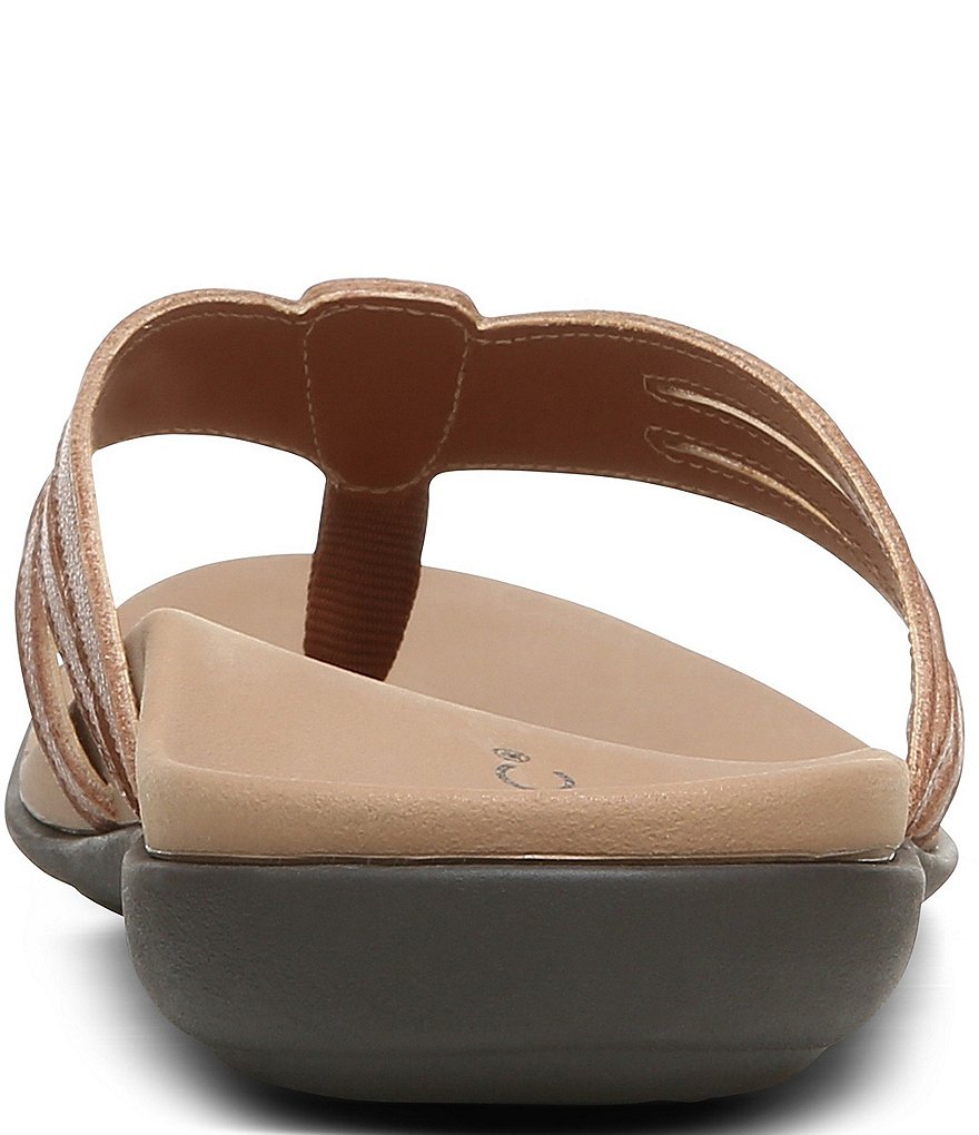 Vionic Alta Leather Thong Flat Sandals