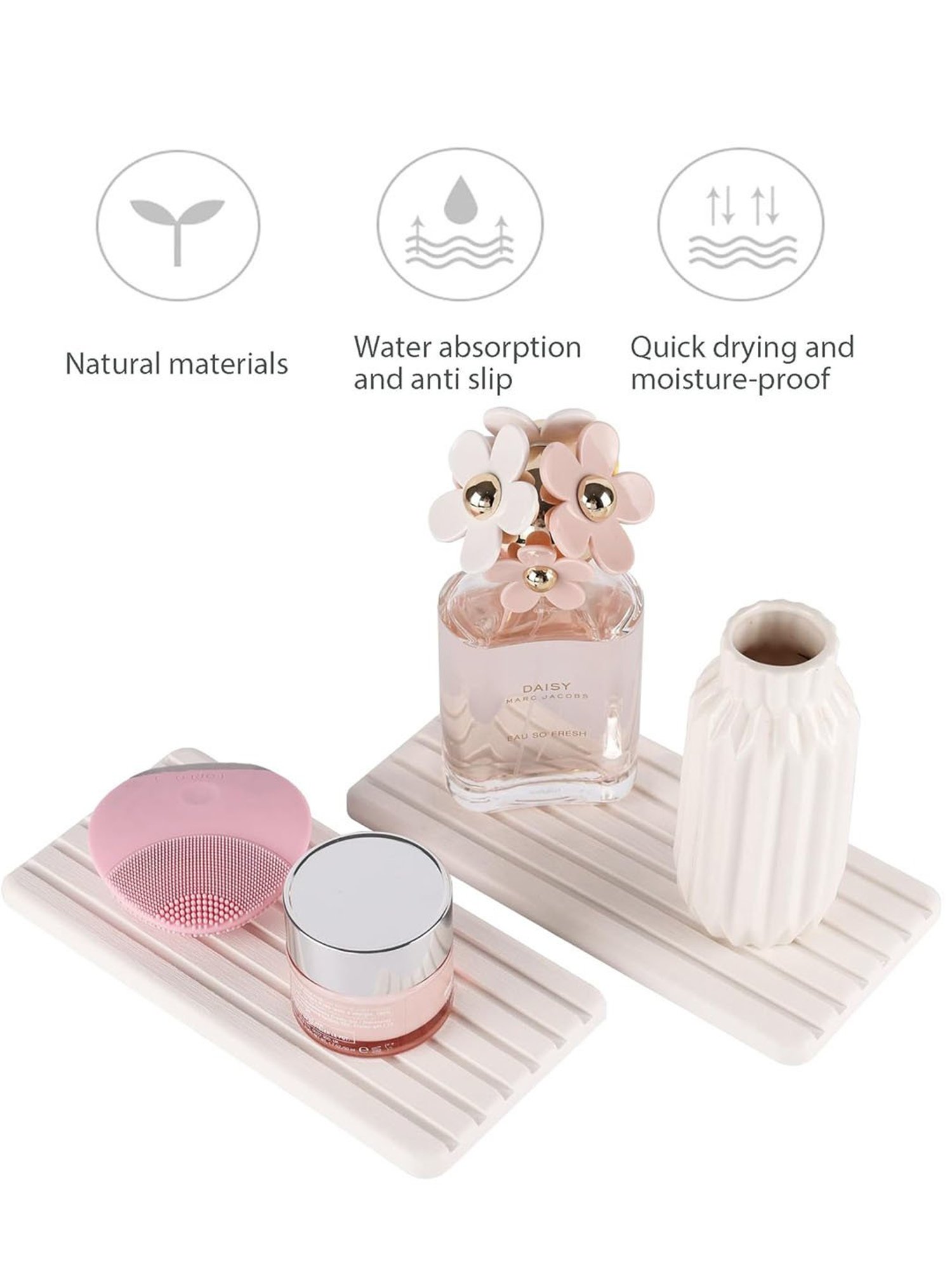 The Artment DryMates - Water Absorbent Diatomite Coasters Set of 2