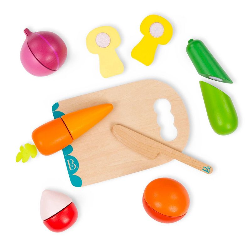 B. toys Wooden Toy Vegetables - Chop 'n' Play