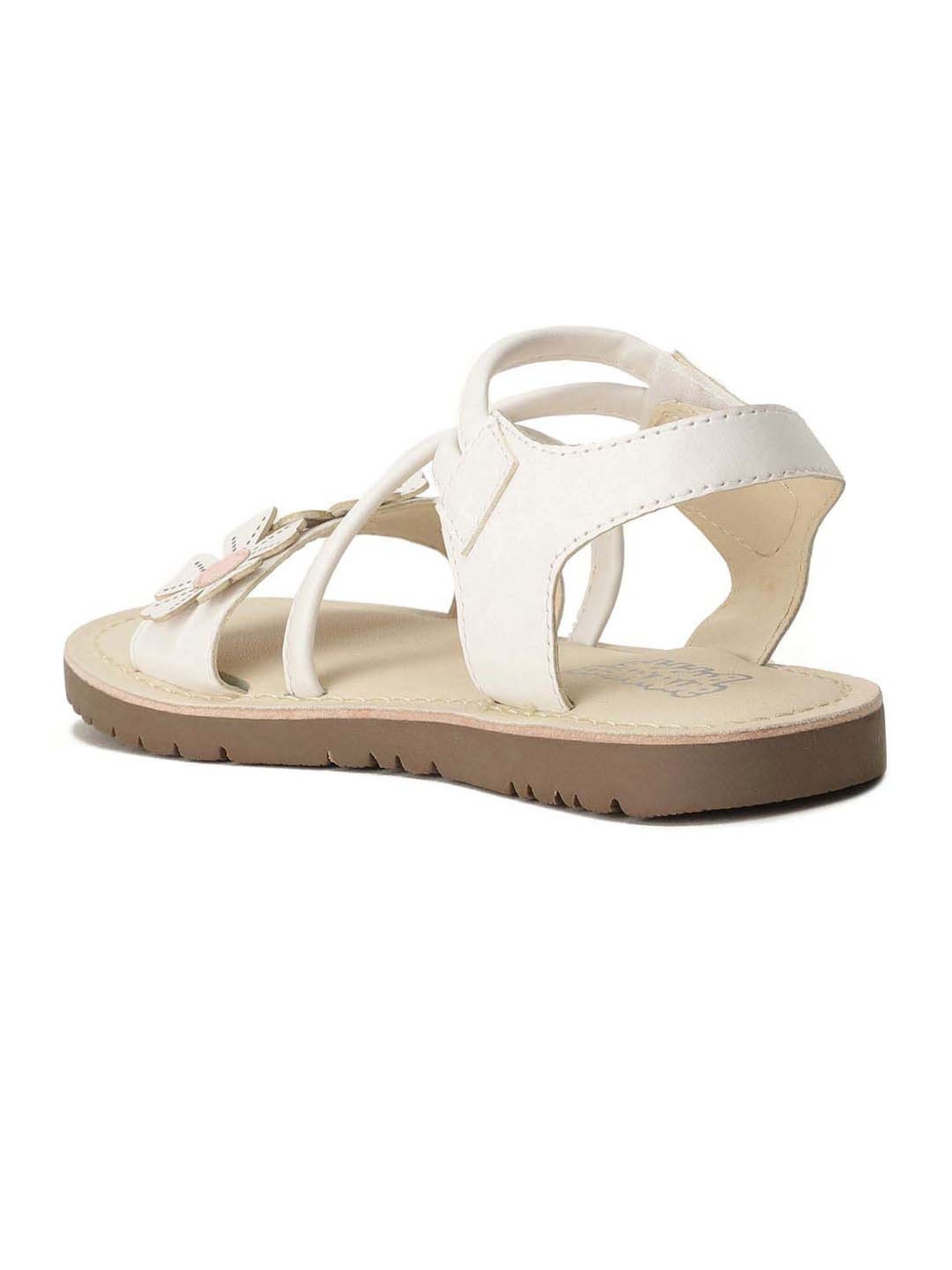 Bubblegummers by Bata Kids White & Pink Cross Strap Sandals