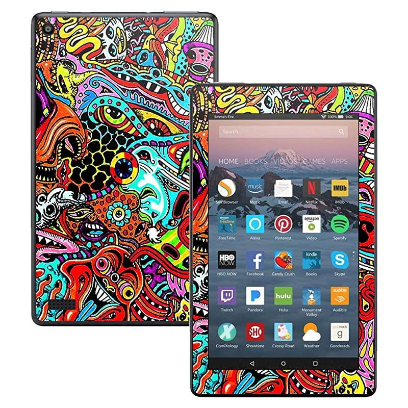 Skin Compatible with  Kindle Fire 7 2017 Acid Trippy | Protective Durable and Unique Vinyl Decal wrap Cover | Easy to Apply Remove and Change Styles | Made in The USA