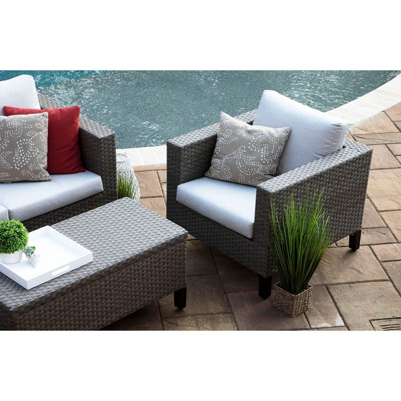Laurel 4pc Sunbrella Deep Seating Set Gray - Canopy Home and Garden