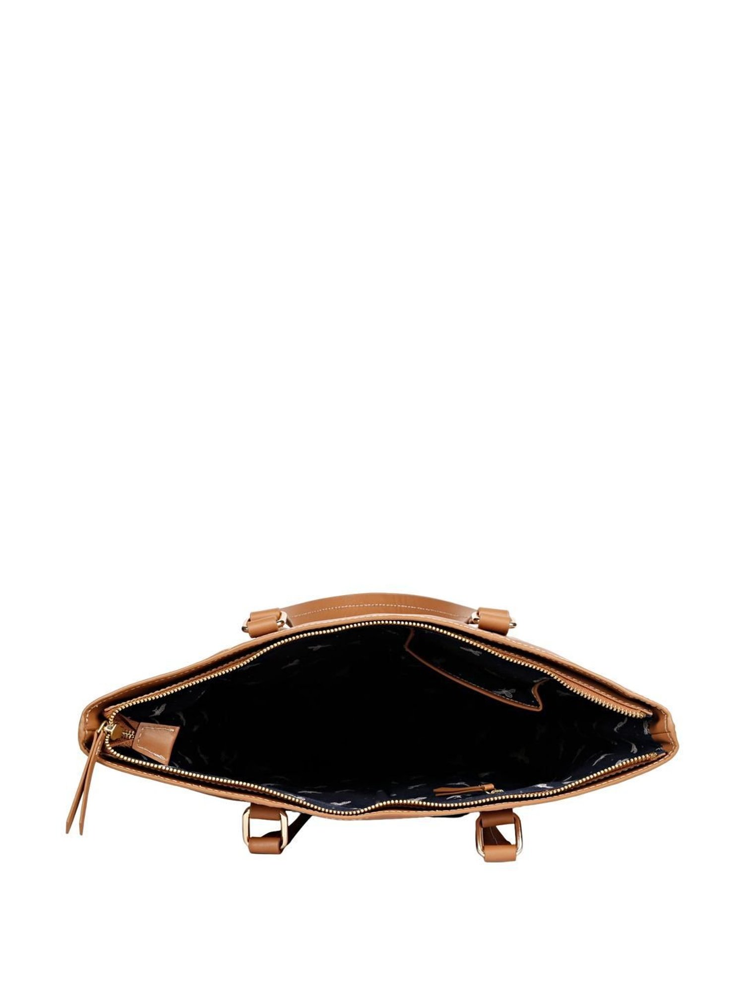 Saint G Tan Solid Medium Shoulder Handbag