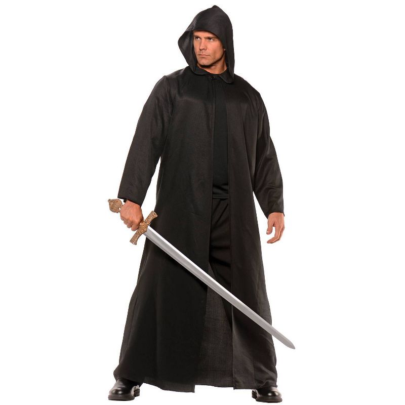 Adult Faux Leather Cloak Halloween Costume One Size