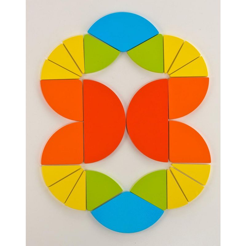 HABA Color Pie - 27 Piece Wooden Arranging Game with Templates for Ages 2+