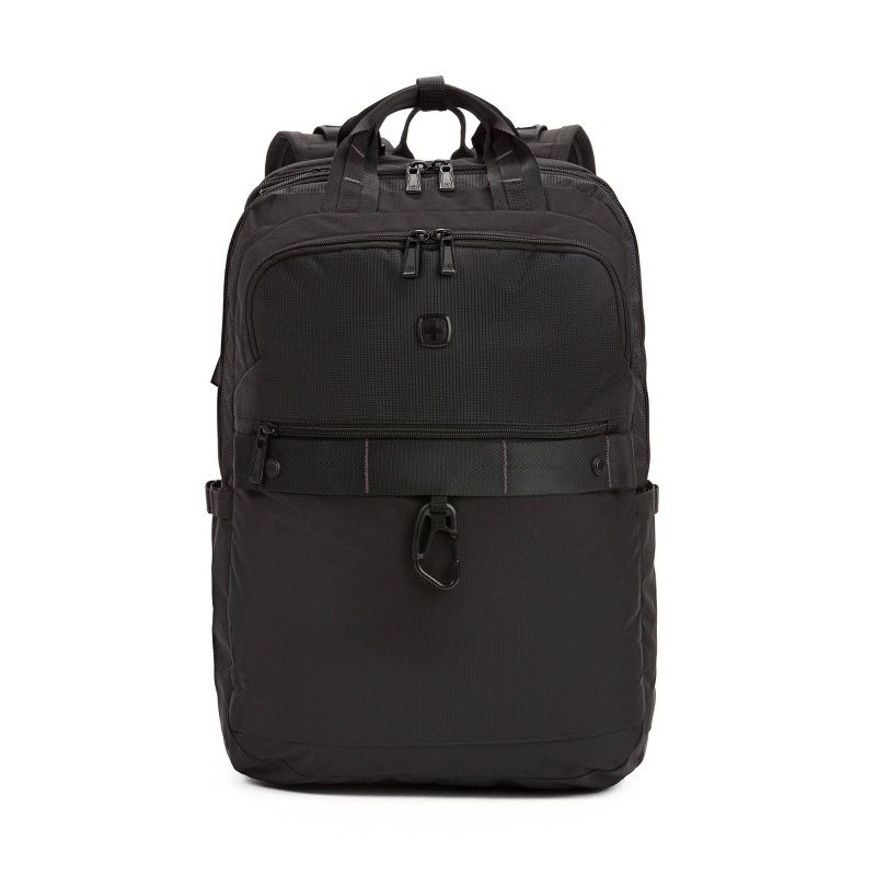 SWISSGEAR 18" Backpack with Carabiner - Black