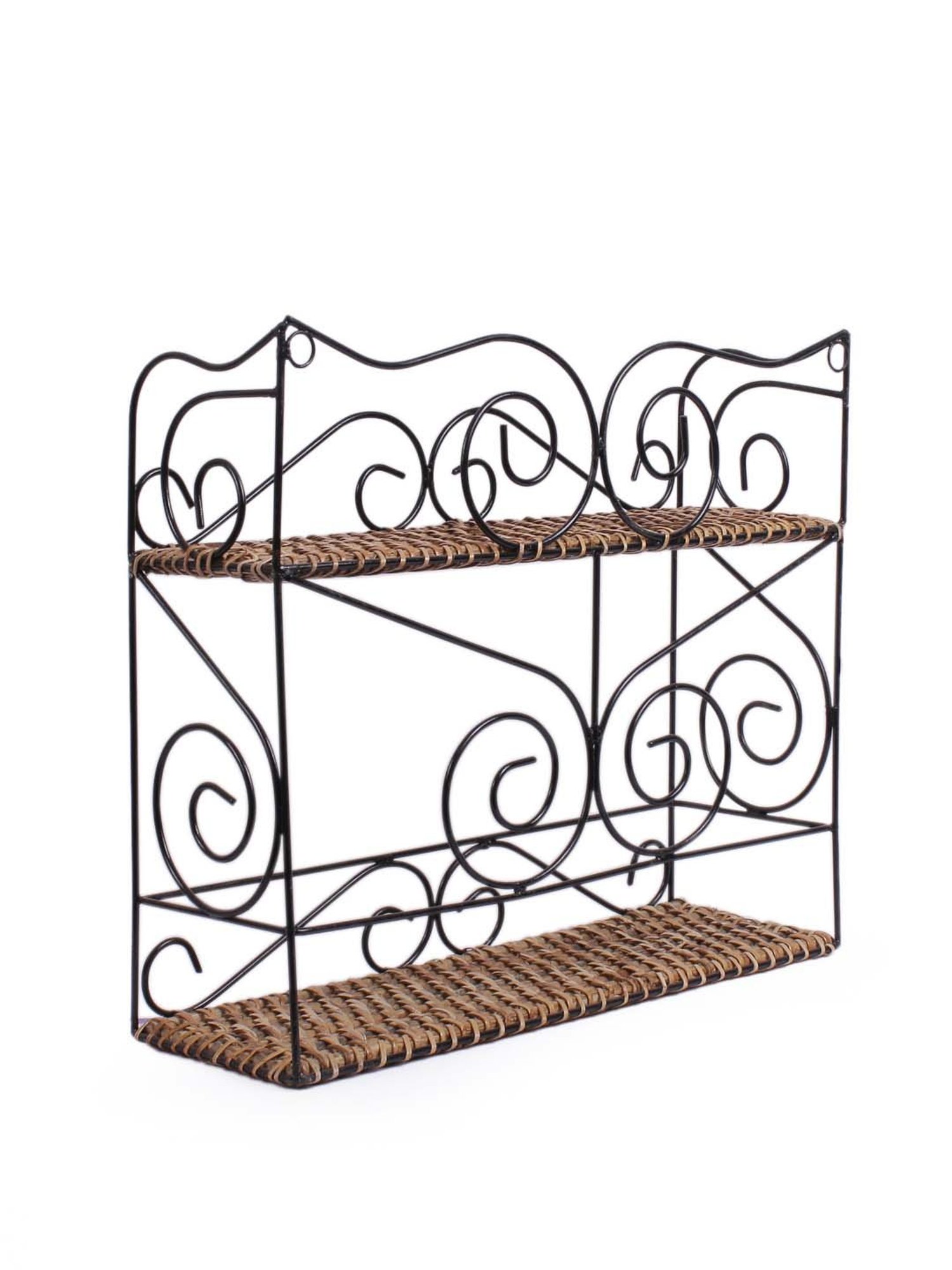 Art Street Black Mdf Jharokha Jali Square Hanging Ornaments Wall Art - Set of 4