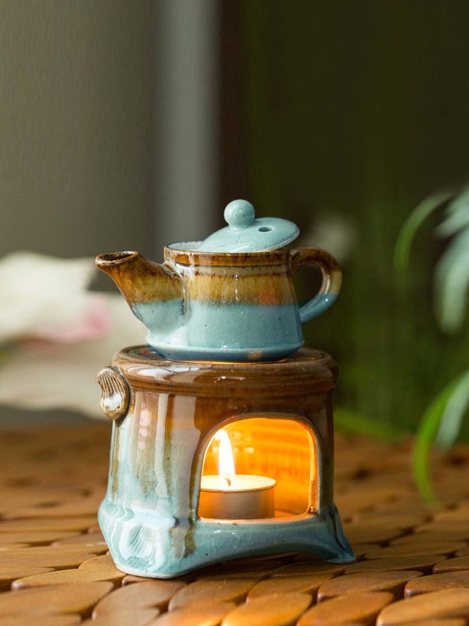 ExclusiveLane Ceramic Gas Stove Brewing Aroma Diffuser (Studio Pottery)