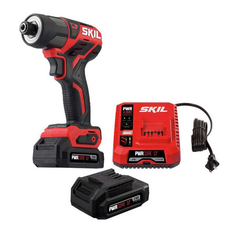 Skil ID574402 12V Brushless Lithium-Ion 1/4 in. Cordless Hex Impact Kit (2 Ah)