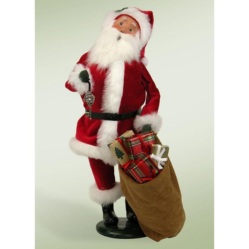 Byers Choice 13.5" Modern Jolly Santa with Key Christmas Figure