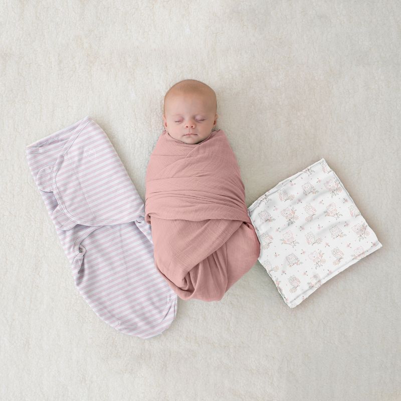 SwaddleMe Sweet Dreams Swaddle Blanket Gift Set - Owl Garden