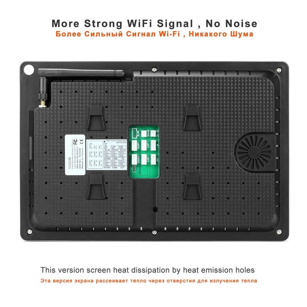 HomeFong WIFI Intercom for Home TUYA Smart IP Video Door Phone System  10 Inch Touch Screen Monitor Supports 2 Doorbell 2 Camera