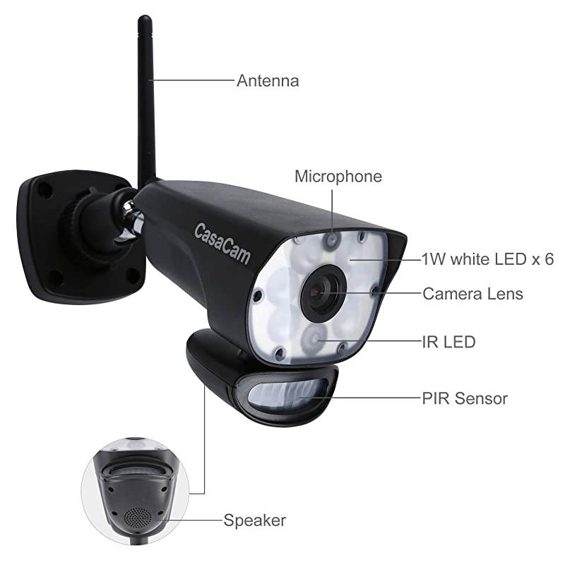 VC1000 AC Powered HD Spotlight Camera for VS1002 VS1001 and VS802 7 Wireless Security System addon Spotlight Camera