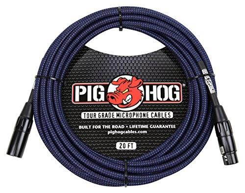 Pig Hog PHM20BBL Pighog Mic Cable 20ft Bk/bl