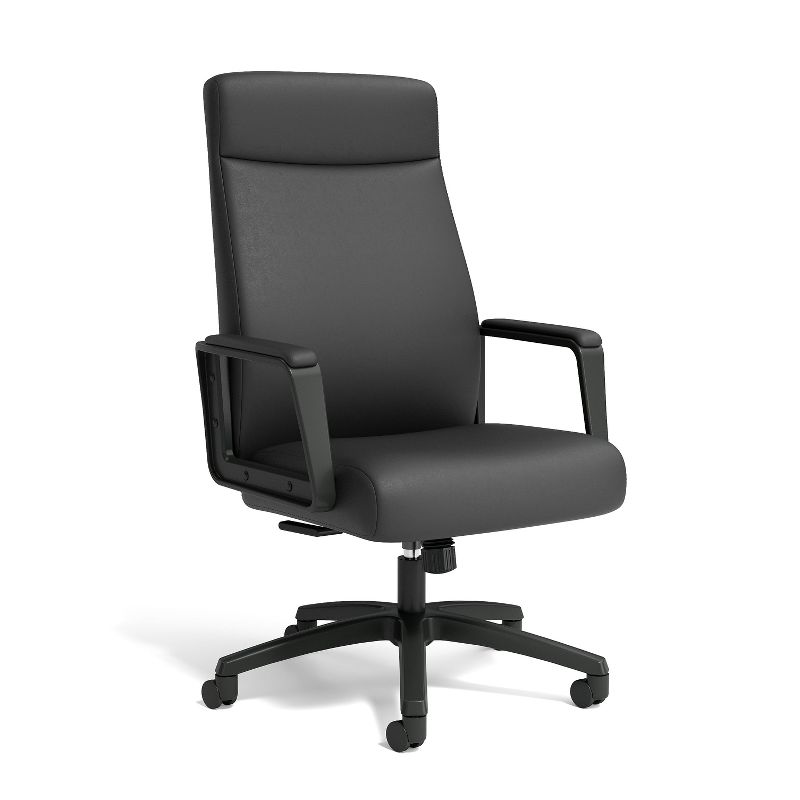 Union & Scale Prestige Bonded Leather Manager Chair, Black UN59408