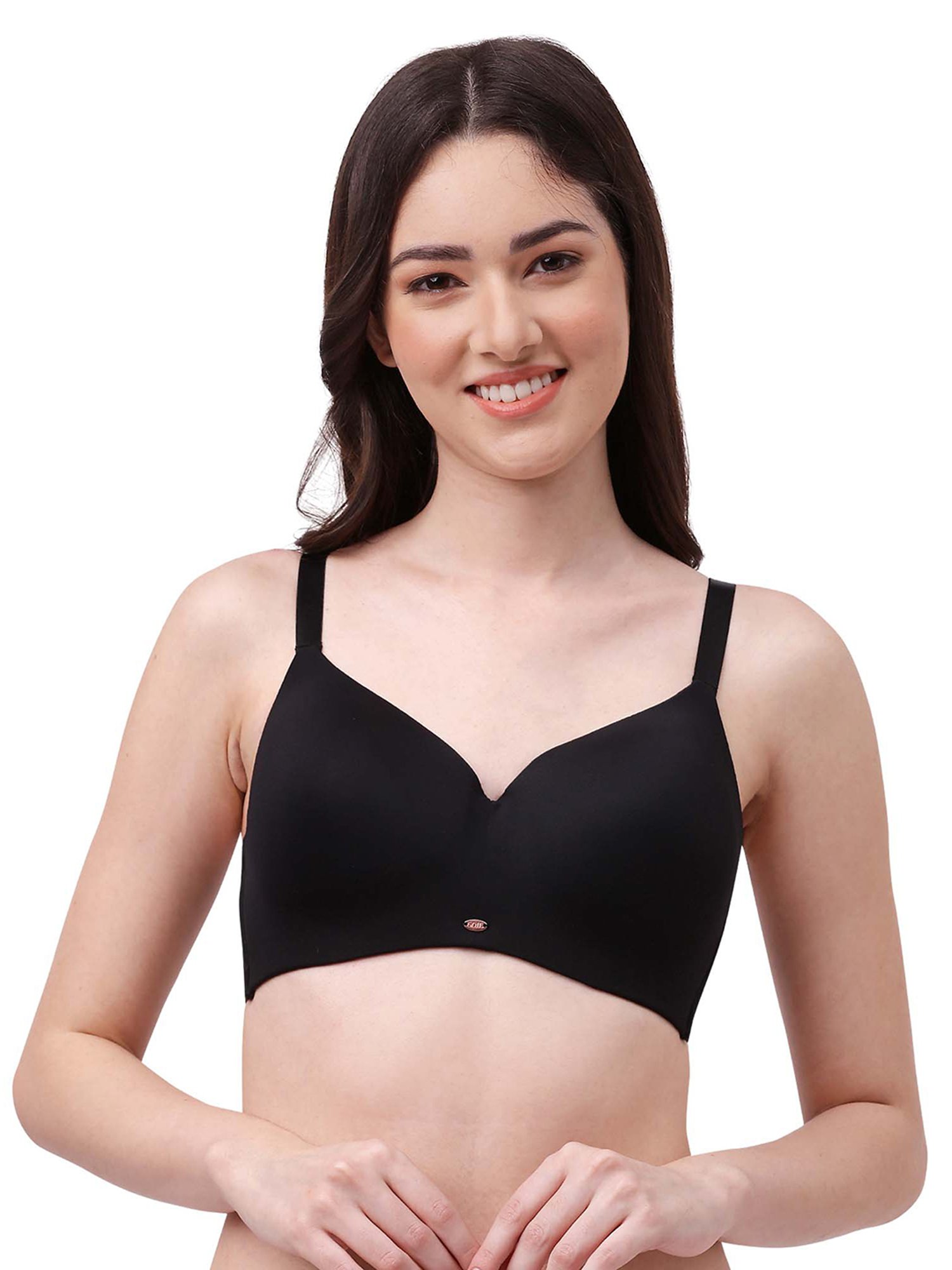 Soie Black & Pink Non-Wired Full Coverage T-Shirt Bra - Pack of 2