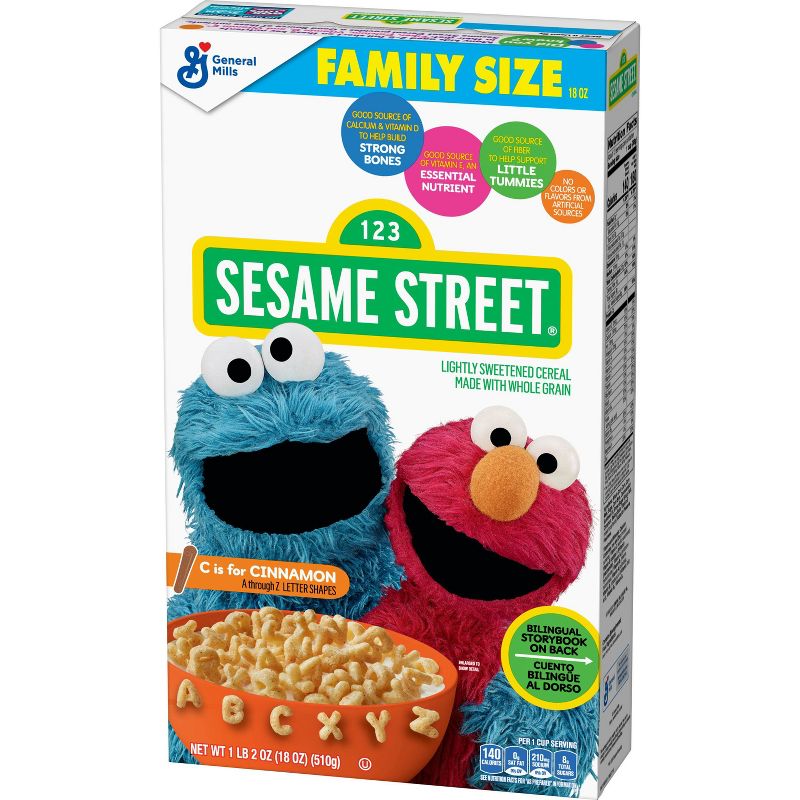 Sesame Street C is for Cinnamon Family Size Cereal - 18oz - General Mills