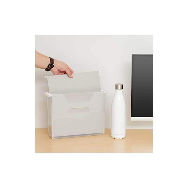 USA OTFB-S Desktop File Box, Small, Clear, 6 Pack