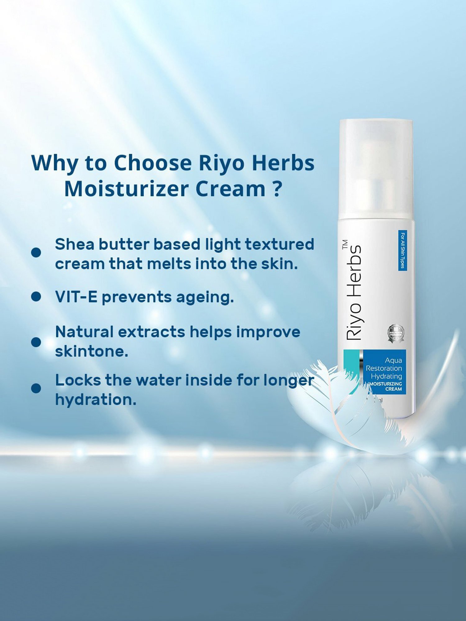 Riyo Herbs Aqua Restoration Moisturizing Cream - 100 ml