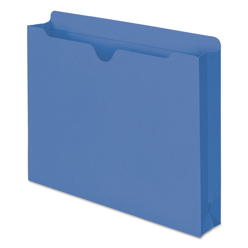 Smead Colored File Jackets with Reinforced Double-Ply Tab Letter 11 Pt Blue 50/Box 75562