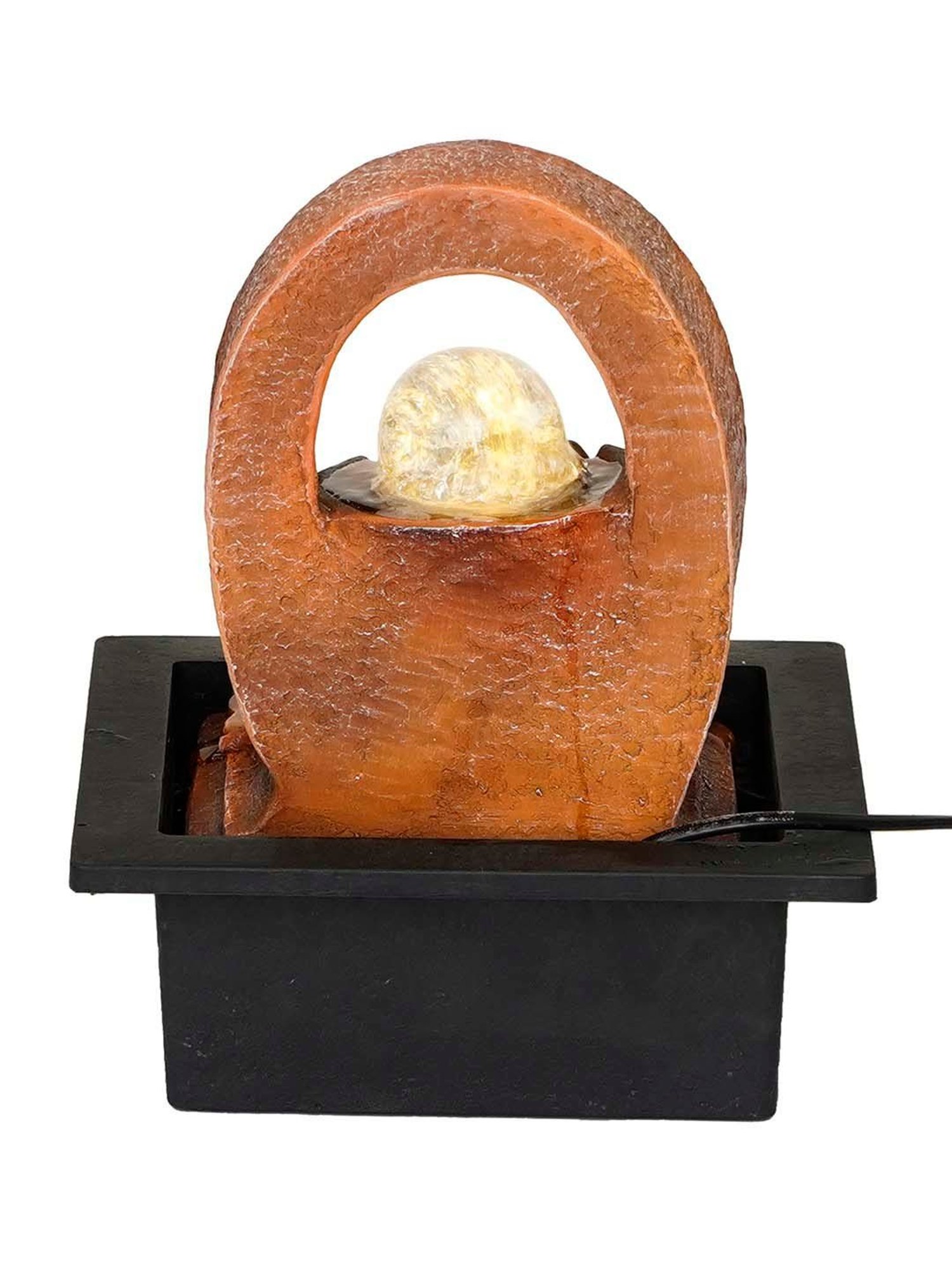 Tayhaa Brown Resin Fiery Tiger Head Showpiece