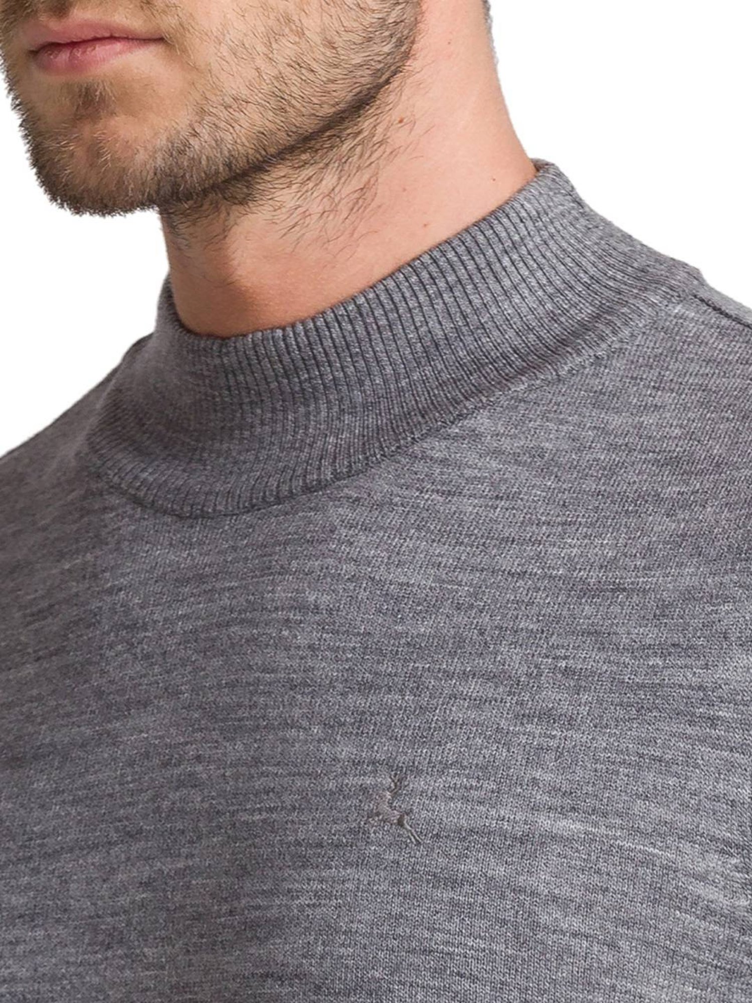 Parx Grey Regular Fit Sweaters
