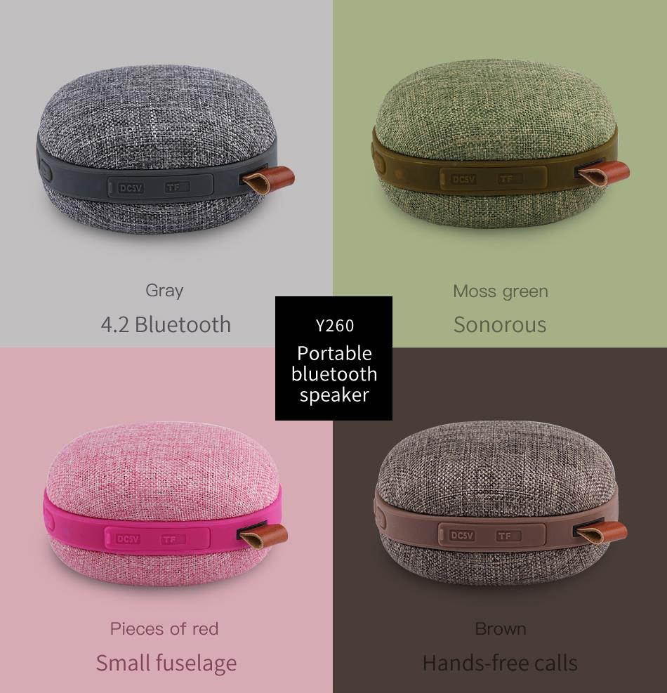 AWEI Y260 Bluetooth Speaker Mini Portable Wireless Speaker IPX4 Waterproof Kalonki Sound Box Blutooth Boombox For Computer Phone (Brown)