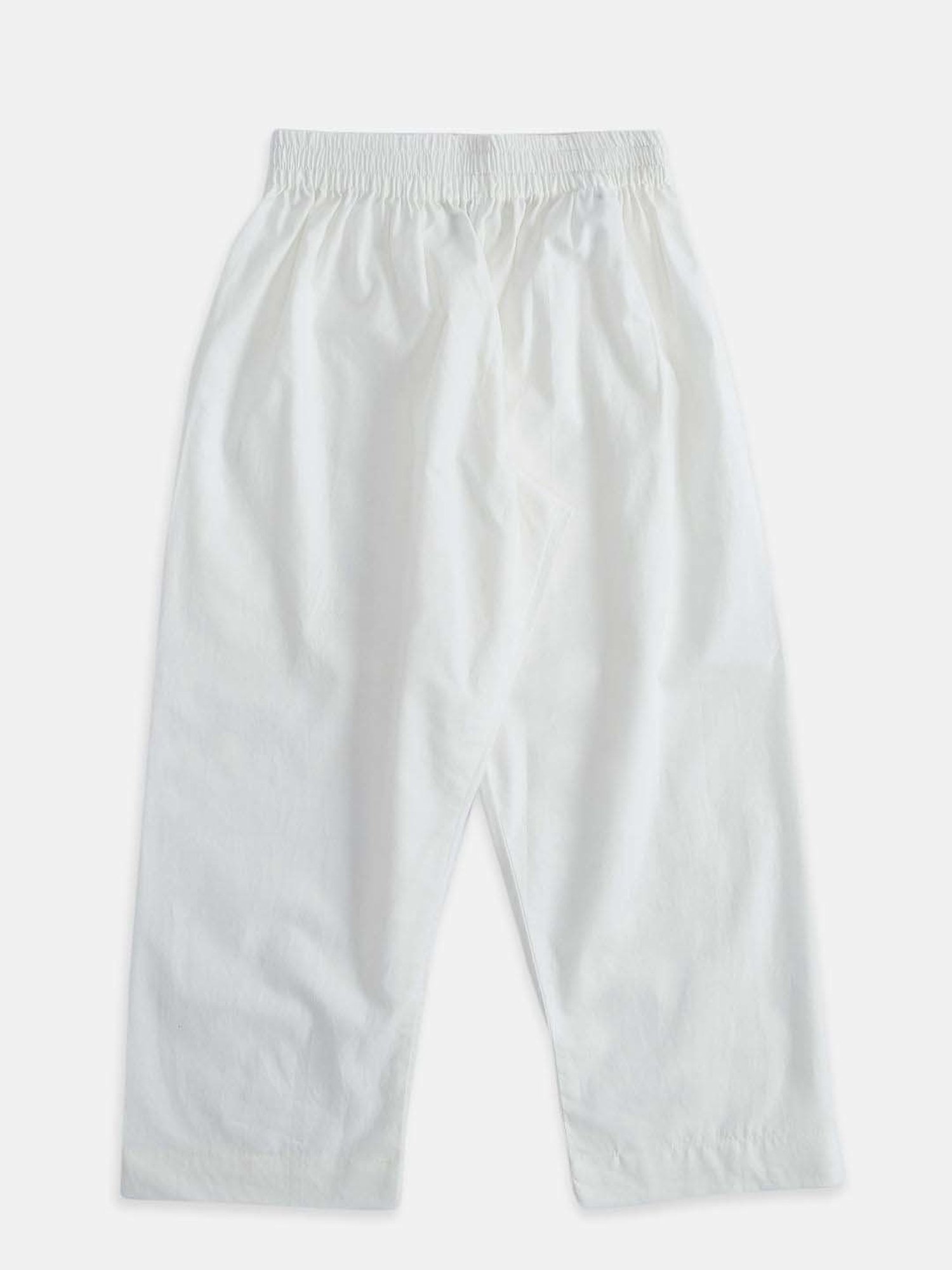 Indus Route by Pantaloons Kids Maroon & White Cotton Regular Fit Full Sleeves Kurta Set