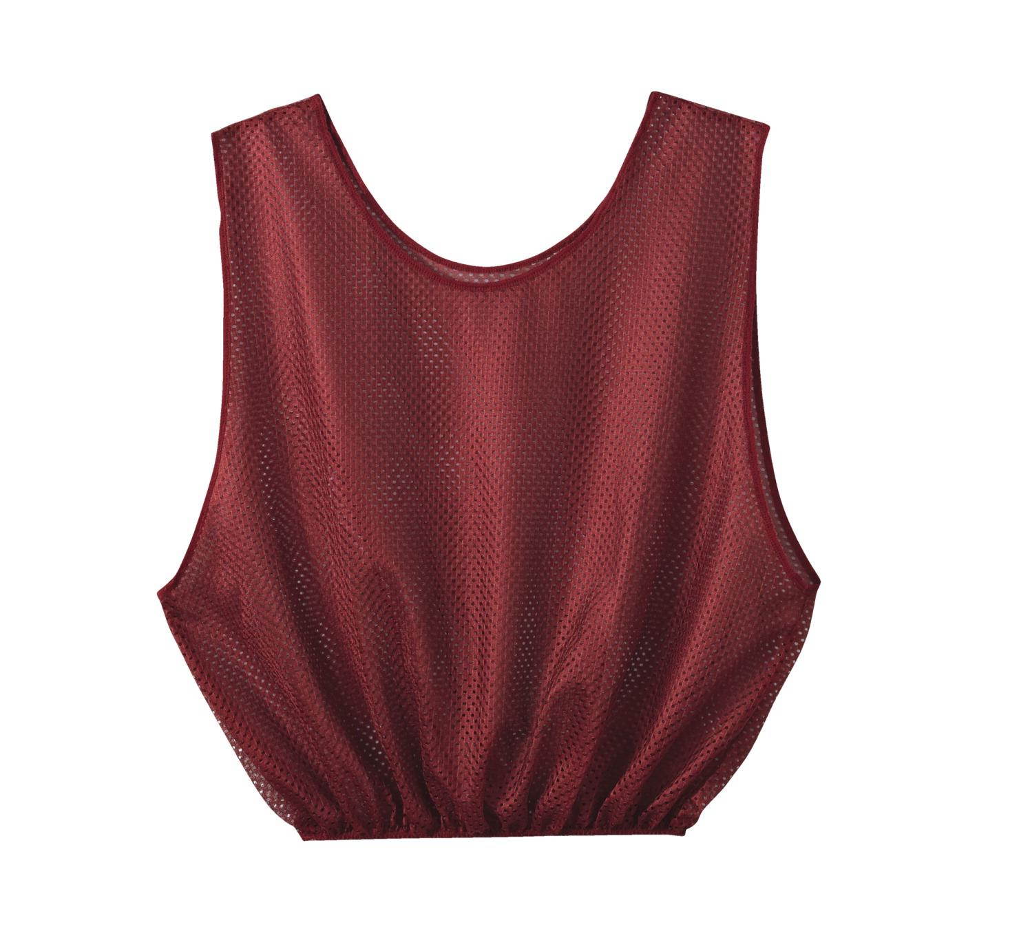Sportime Adult Mesh Scrimmage Vest, Maroon