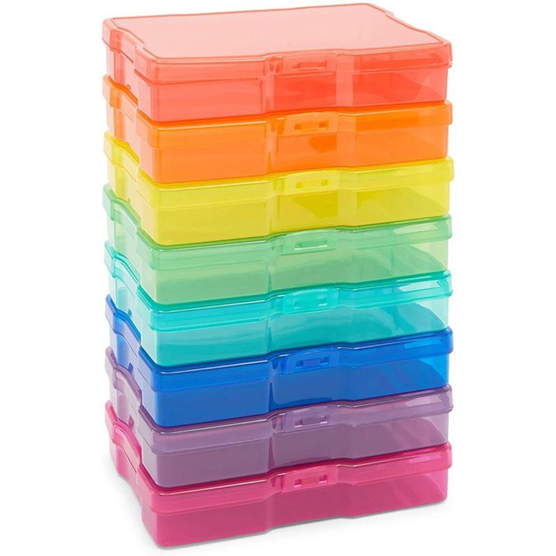 Bright Creations 4 x 6 Inch Plastic Photo Storage Box with 16 Inner Cases, 6.7 x 4.7 x 1.2 in