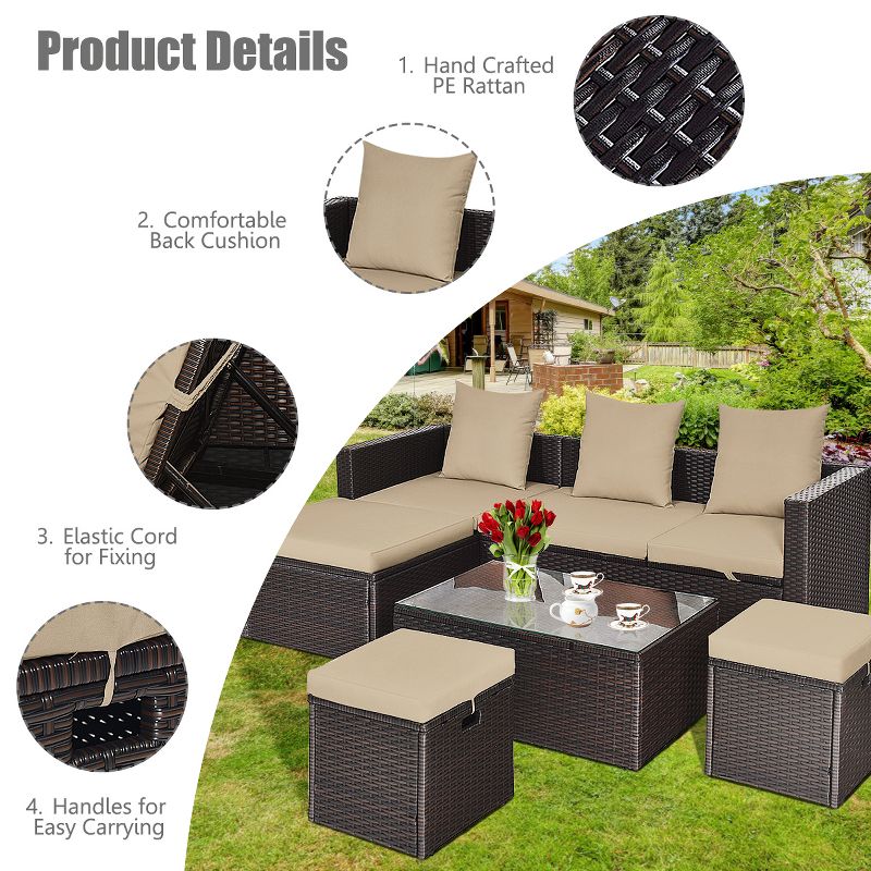 Breckenridge 4pc Seating Set Java Brown Fame Sunbrella Meredian Brick Red Fabric - La-Z-Boy