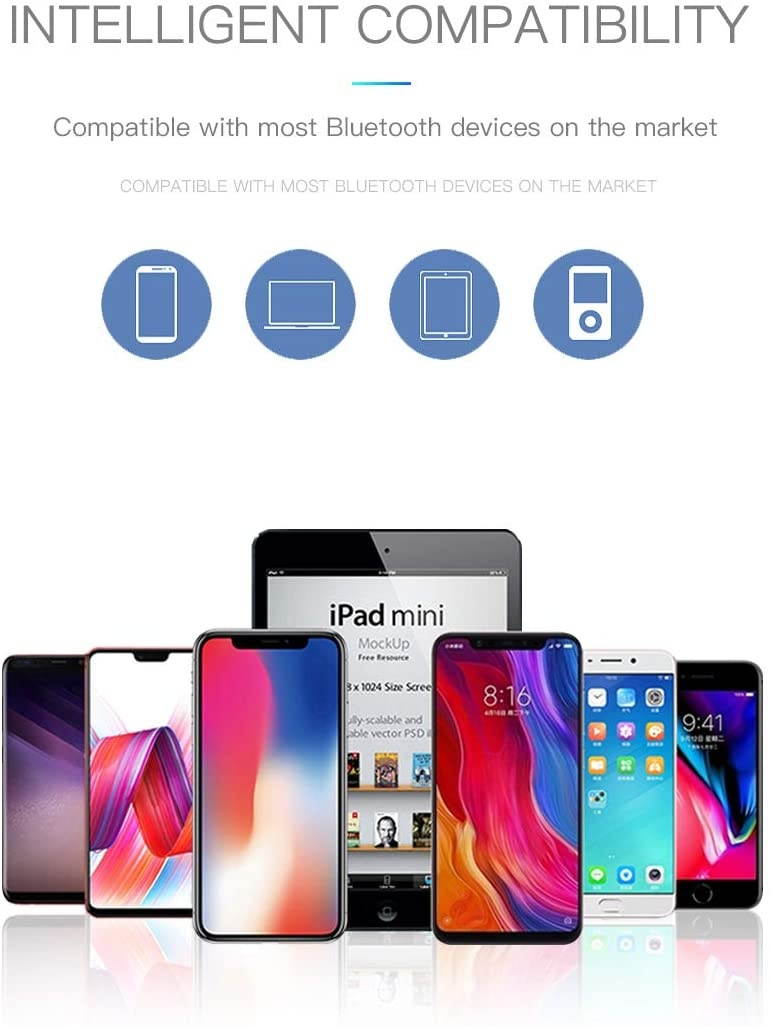 Amazing 7 LED Bluetooth Headphones with 8Hours Playtime Wireless Headsets Over Ear Hi-Fi Stereo Multi-Colored Breathing Led Built-in Mic Snug Fit Earphones for Game Video DJ (Grey Blue)