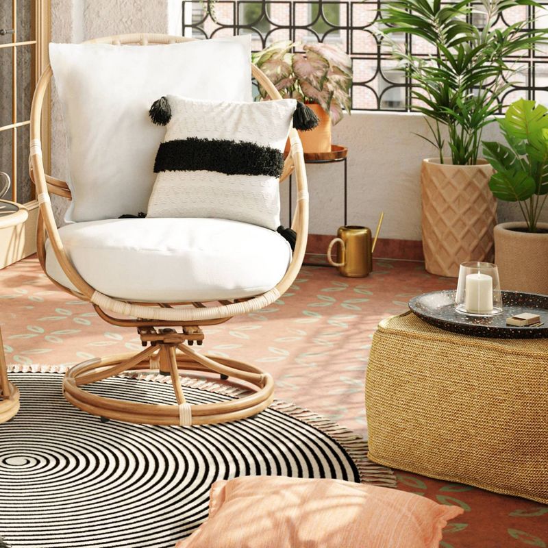 No. 1 Concrete Terrazzo Round Tray Black - Project 62™